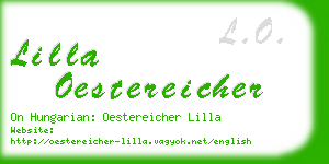 lilla oestereicher business card